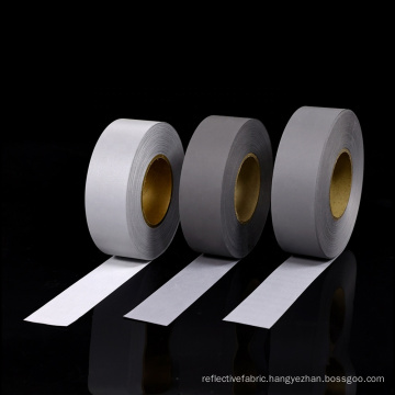 High visibility silver reflective fabric tape sew on for clothing